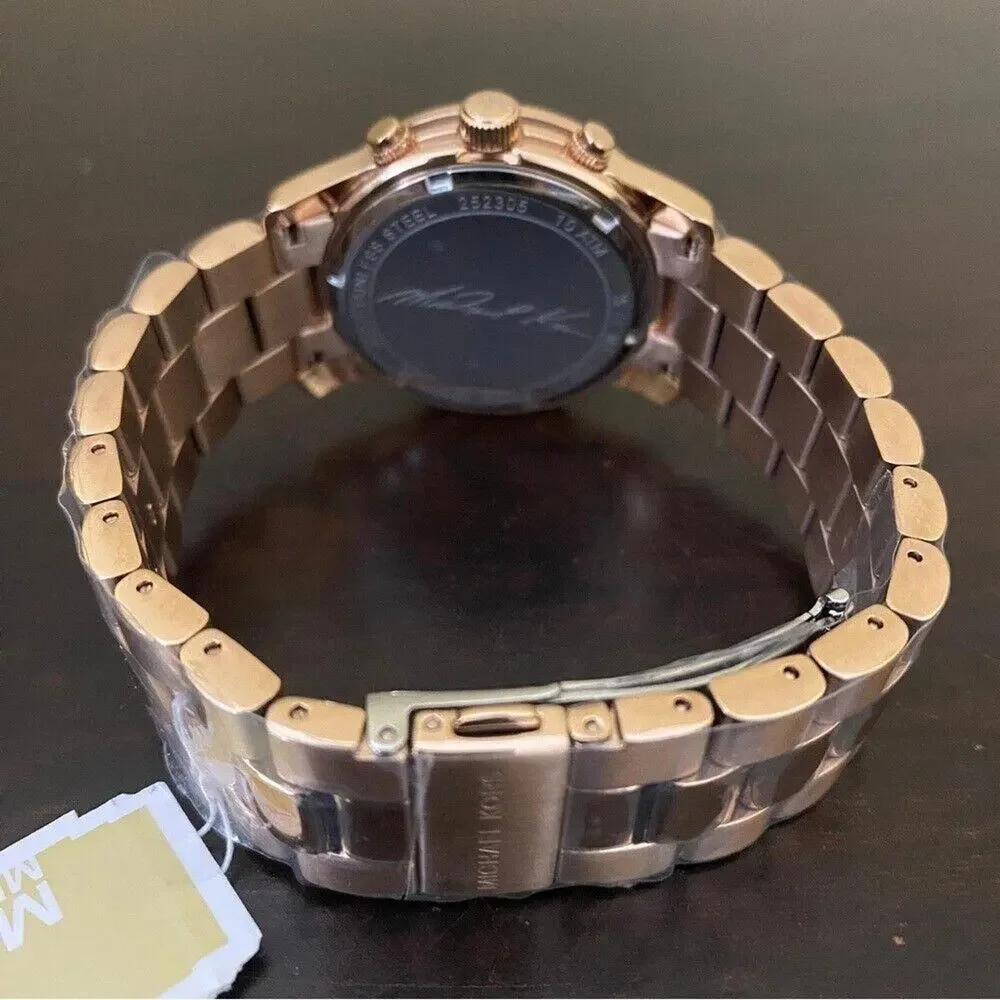 NEW Michael Kors Runway Chronograph‎ Watch 38mm Rose Gold - 100M Water Resistant - Picture 6 of 7